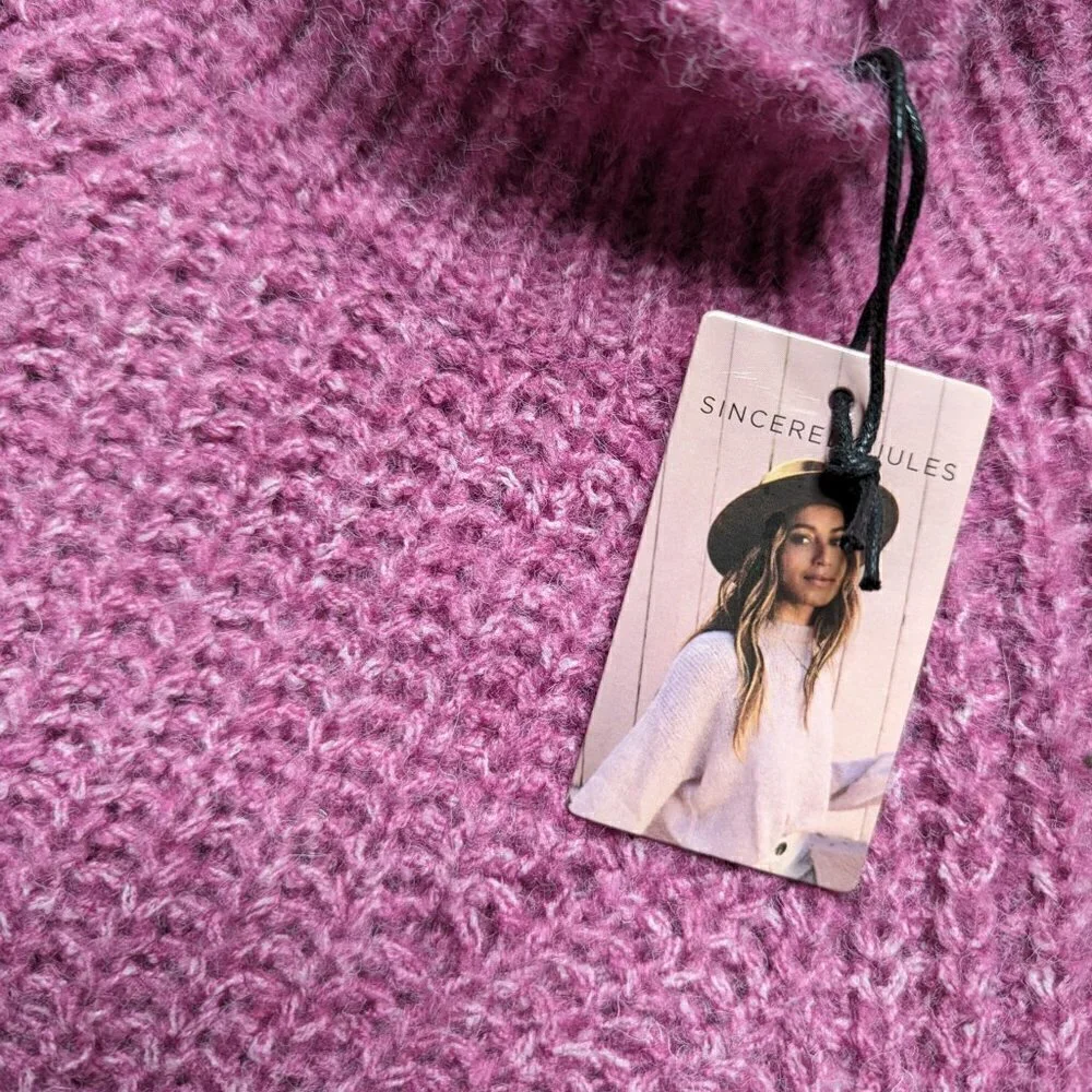 sincerely Jules knitted sweater Pink Size S  Small Long Sleeve Loose outwear